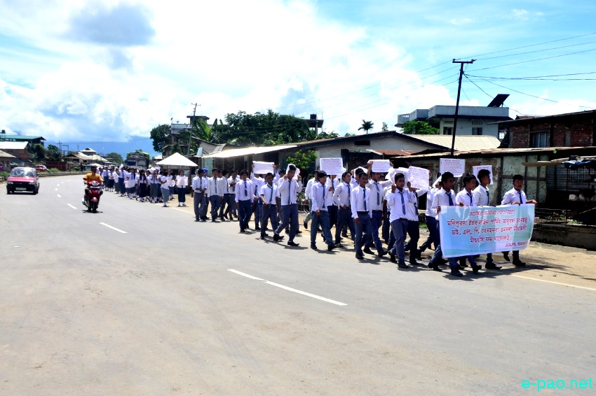 Model Higher Secondary School, Sagolband Khamnam Leikai   student rally for ILPS :: August 05 2014