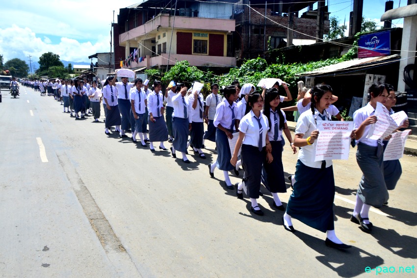 Model Higher Secondary School, Sagolband Khamnam Leikai   student rally for ILPS :: August 05 2014