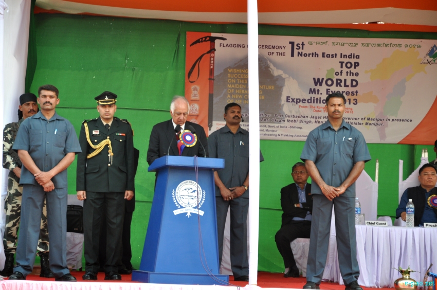 Flagging-off Ceremony for 1st North East India Mount Everest Expedition 2013 at Kangla :: 25 February 2013