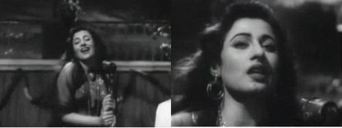 Madhubala in Aayiye Mehrbaan in the film Howrah Bridge, 1958 