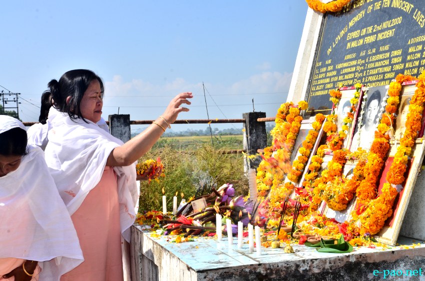  Homage paid to Malom massacre victims (10 civilians killed in indiscriminate firing by security personnel in 2000) :: 02 Nov 2013
