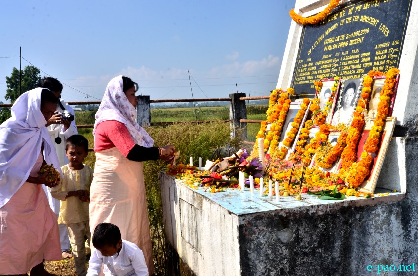 Homage paid to Malom massacre victims (10 civilians killed in indiscriminate firing by security personnel in 2000) :: 02 Nov 2013