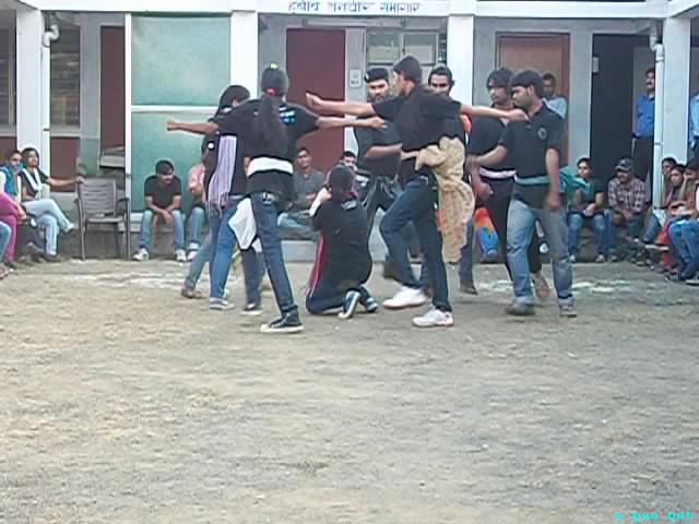 A scene from the Play 'Santulan Ke Doot' at Mahatama Gandhi International Hindi University 