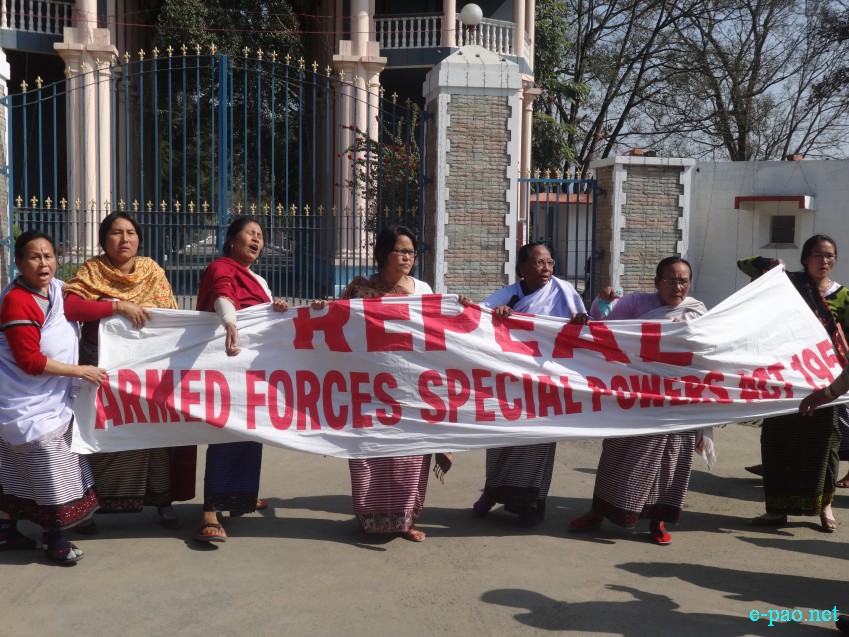  Women folk staged a protest in front of historic Kangla against imposition of Armed Forces Special Powers Act (AFSPA) :: January 25 2014 