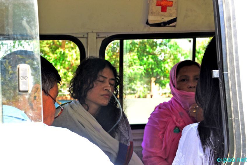 Irom Sharmila left Imphal to appear before Metropolitan Magistrate, Patiala Court, Delhi :: 05 October 2015