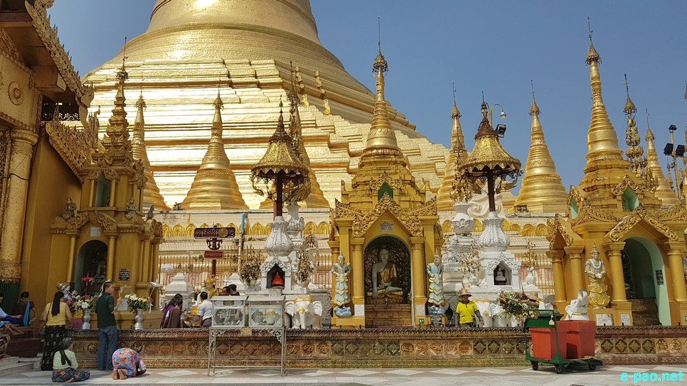 Shwedagon Pagoda in Yangon , Myanmar as seen in the last week of March 2017
