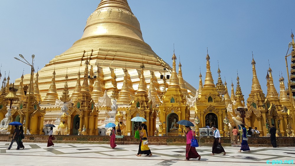 Shwedagon Pagoda in Yangon , Myanmar as seen in the last week of March 2017