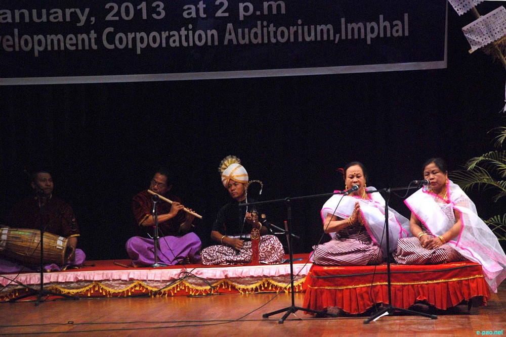 Khullang Esei performance at Folk Music Concert in connection with Golden Jubilee year of AIR Station Imphal on 19th January 2013