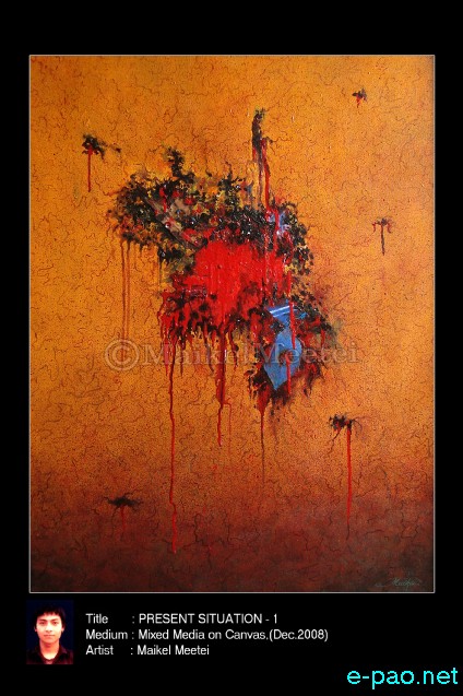 Konthoujam Maikel Meetei's Painting : Konthoujam Maikel Meetei is an award winning Painter :: 2015