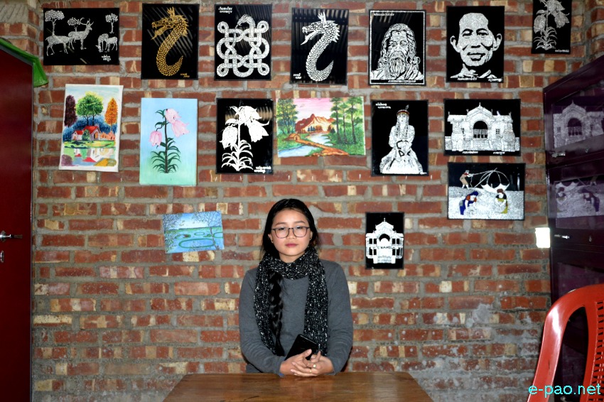 Glass Painting : By Khusbu Sorokhaibam of Naoremthong, Imphal :: Last week of December 2019