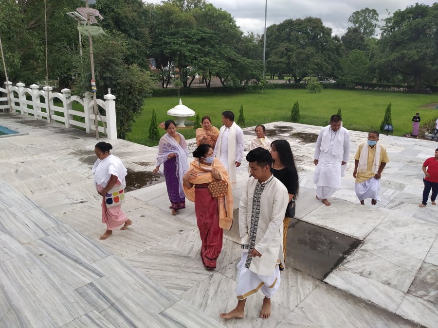 Offering of the Book  'The Princess and the Political Agent' to Ibudhou Pakhangba at Kangla :: 20 July  2020