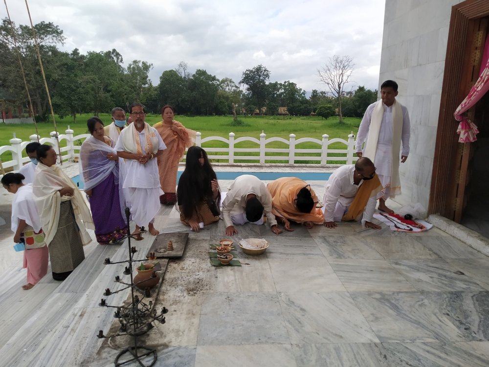 Offering of the Book  'The Princess and the Political Agent' to Ibudhou Pakhangba at Kangla :: 20 July  2020