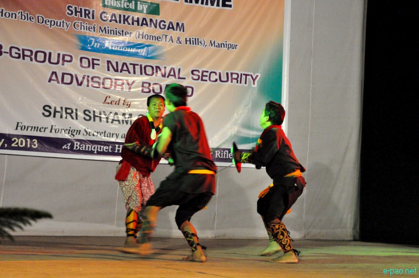Thang Ta : Cultural Programme hosted by Gaikhangam (Dy CM) in honour of Sub-Group of National Security Advisory Board :: May 16 2013
