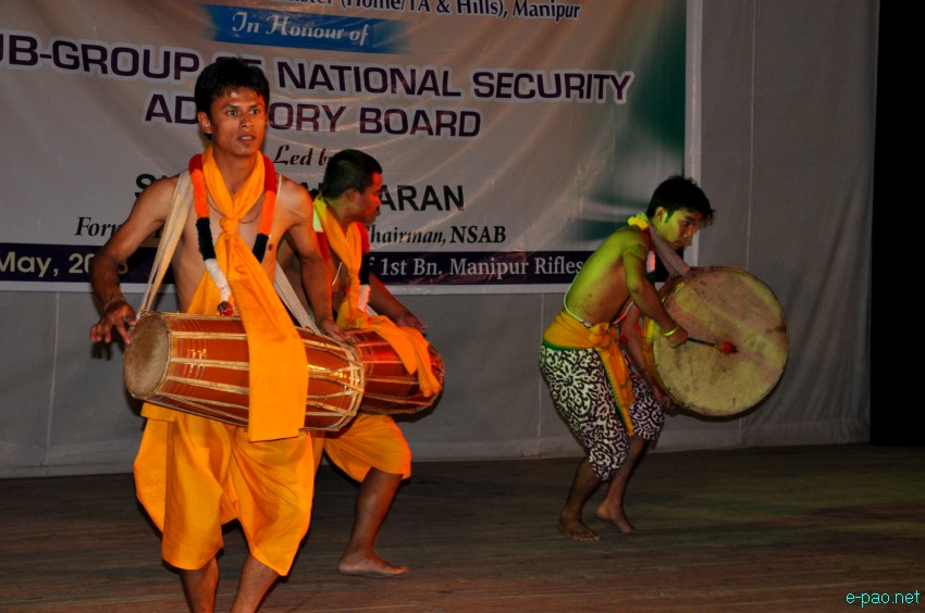 Dhol Chollom : Cultural Programme hosted by Gaikhangam (Dy CM) in honour of Sub-Group of National Security Advisory Board :: May 16 2013