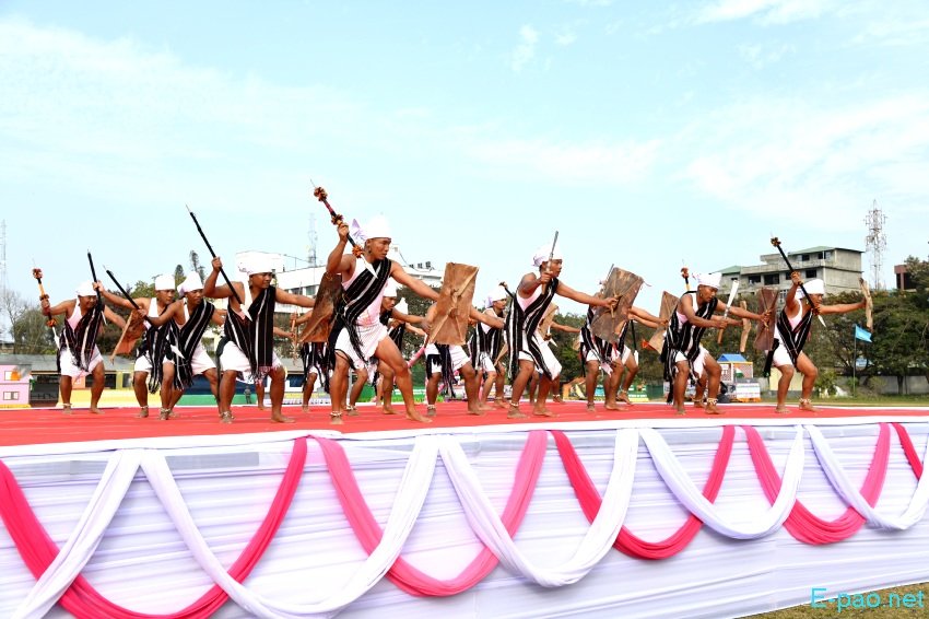 75th Republic Day : Beating of the Retreat ceremony at Manipur Rifles ground, Imphal :: 27th January 2024