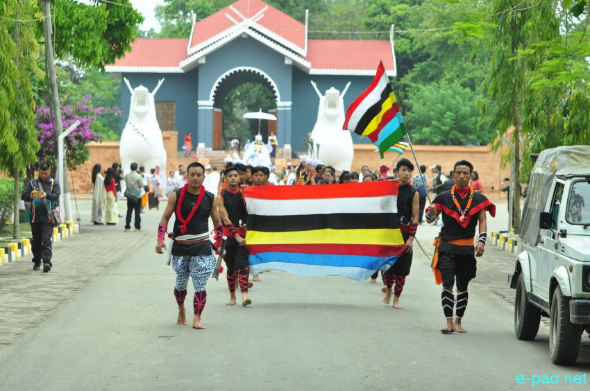 Manipur Flag during Pakhangba Cheng Hongba at Kangla on 30 April 2018