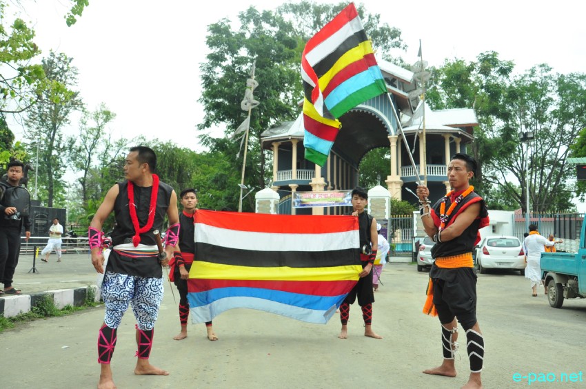 Flag of Kangleipak at Pakhangba Cheng Hongba (Kaalen Thanil 15 ni paanba)  at Kangla , Imphal :: 30th April 2018