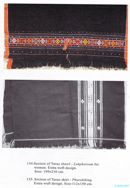 Lukphaivum, Phurekthing  - Tarao Shawl / Skirt - Tribal hand woven fabrics of Manipur :: 2013