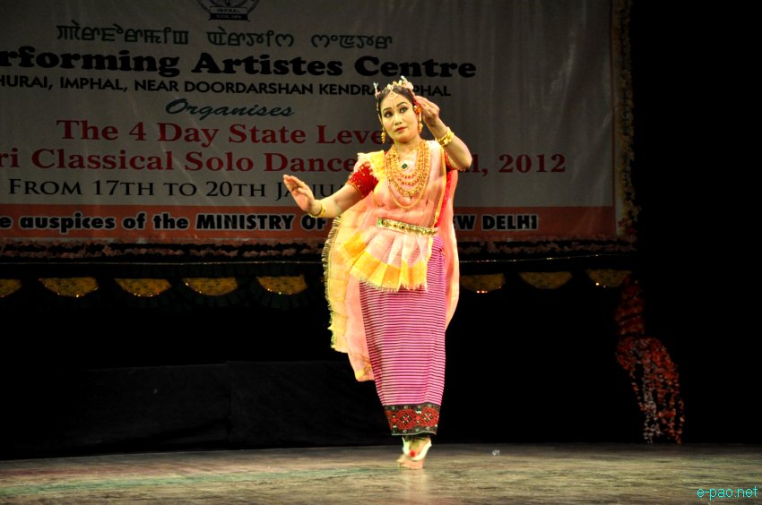 Hidangmayum Ganga Devi :  4 day State Level Manipuri Clasical Solo Dance Festival, 2012 :: 17th to 20 January, 2013