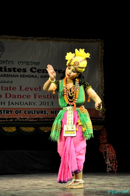 Gotimayum Surjubala Devi :  4 day State Level Manipuri Clasical Solo Dance Festival, 2012 :: 17th to 20 January, 2013
