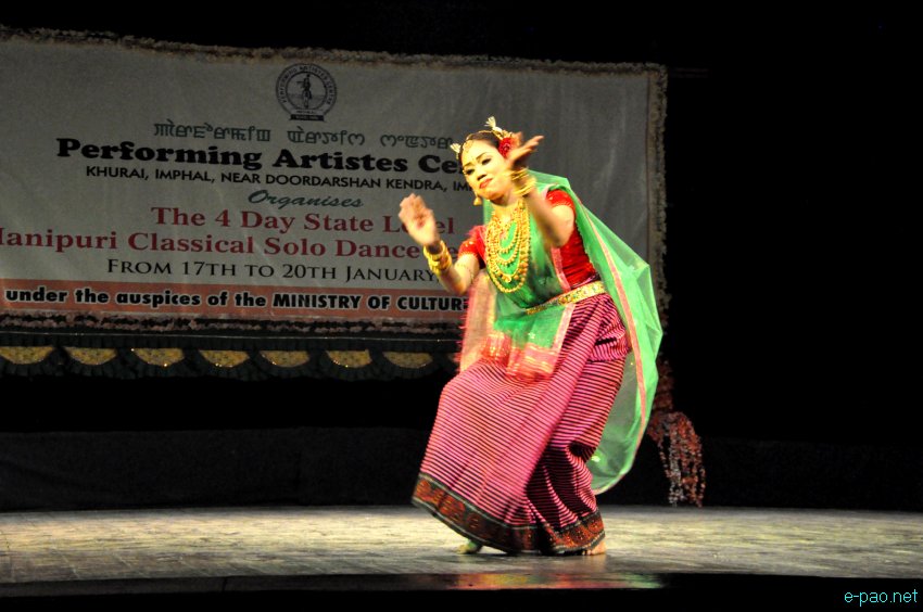 Yambem Malemnganbi Chanu :  4 day State Level Manipuri Clasical Solo Dance Festival, 2012 :: 17th to 20 January, 2013