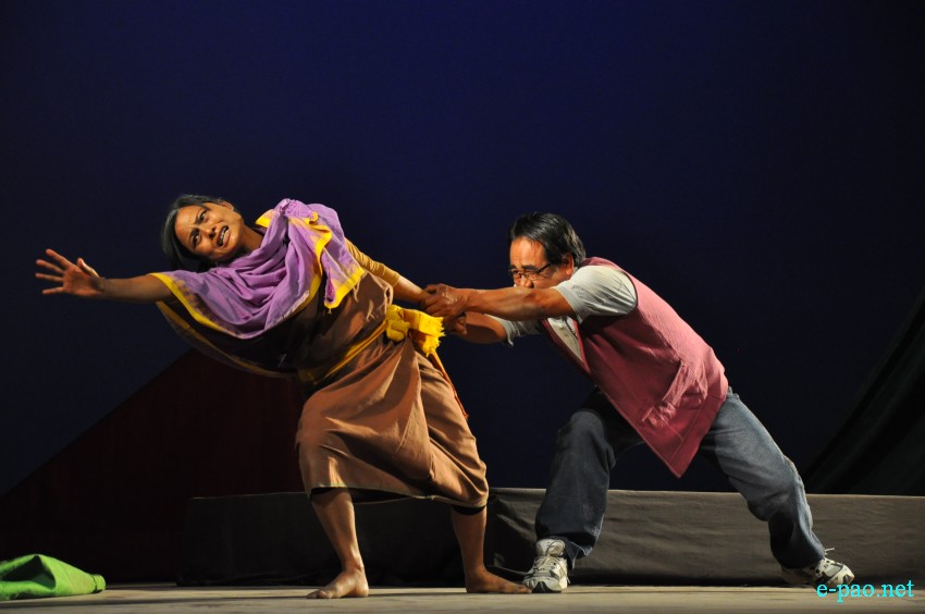  Angaobise Eigidi Emani : A Play from Paradise Theatre performed at Maharaja Chandrakriti Auditorium on 22nd January 2014 as a part of 3rd Khundongbam Brojendro Theatre Festival 2014.