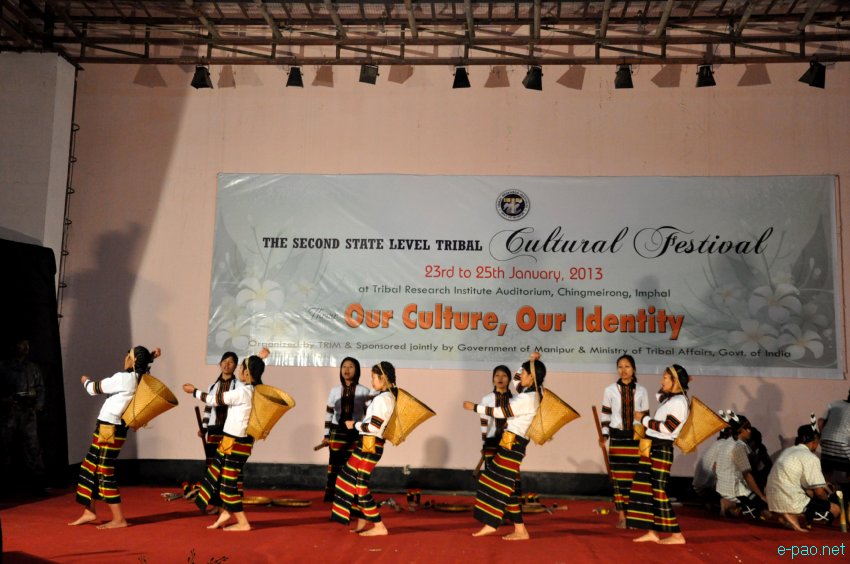 Paite Dance at 2nd State Level Tribal Cultural Festival at Tribal Research Institute Complex, Imphal :: 23 January 2013