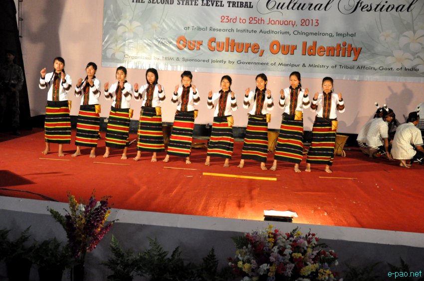 Paite Dance at 2nd State Level Tribal Cultural Festival at Tribal Research Institute Complex, Imphal :: 23 January 2013