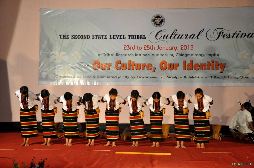 Paite Dance at 2nd State Level Tribal Cultural Festival at Tribal Research Institute Complex, Imphal :: 23 January 2013