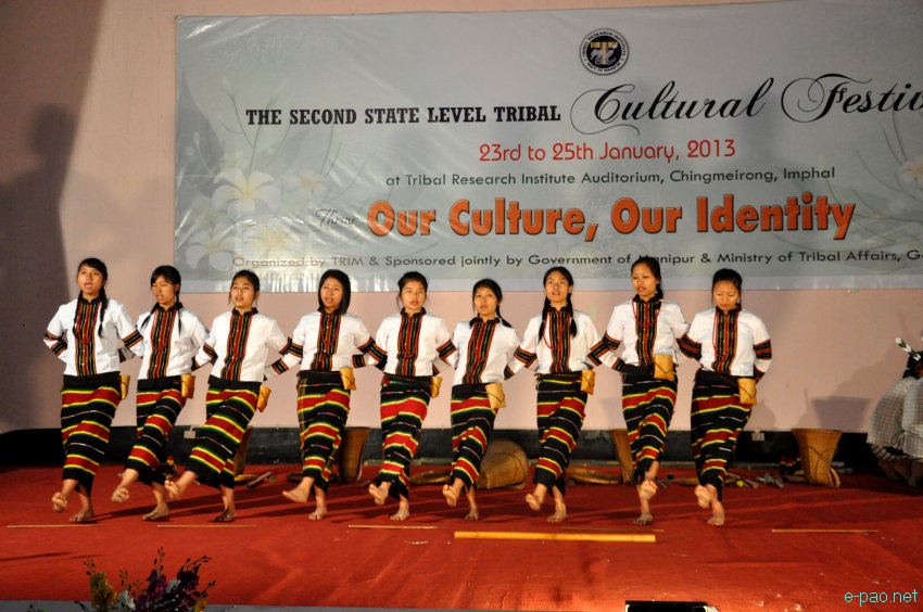 Tarao Dance at 2nd State Level Tribal Cultural Festival at Tribal Research Institute Complex, Imphal :: 23 January 2013