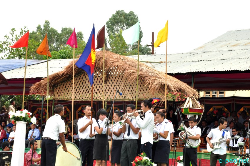 A troupe from Myanmar at 3rd World Zomi Convention at Lamka Public Ground, Manipur ::  25 to 27 October 2013