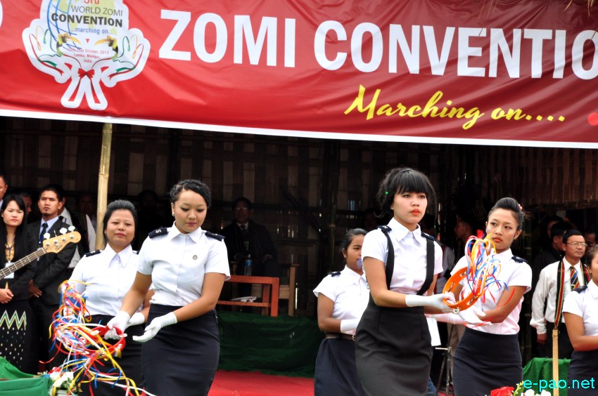 A troupe from Myanmar at 3rd World Zomi Convention at Lamka Public Ground, Manipur ::  25 to 27 October 2013
