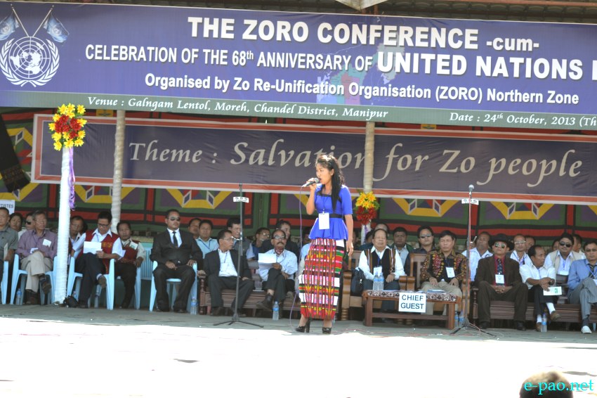 Zoro Conference on 68th Anniversary of United Nation Day at Moreh :: October 24 2013