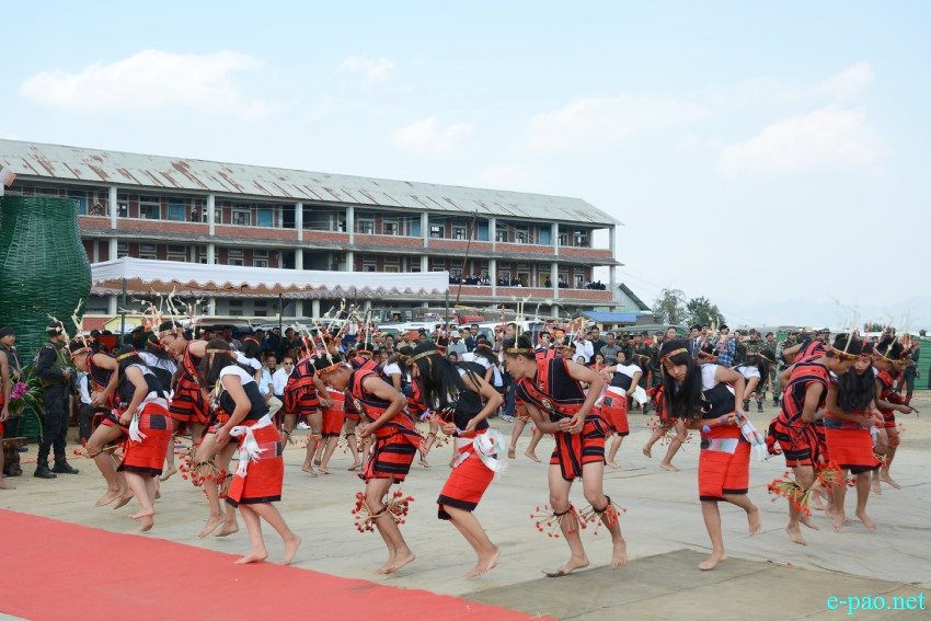Tangkhul Dance : Cultural programme during CM Nongthombam Biren's visit to Ukhrul :: April 11 2017