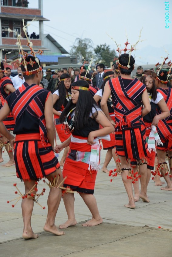 Tangkhul Dance : Cultural programme during CM Nongthombam Biren's visit to Ukhrul :: April 11 2017