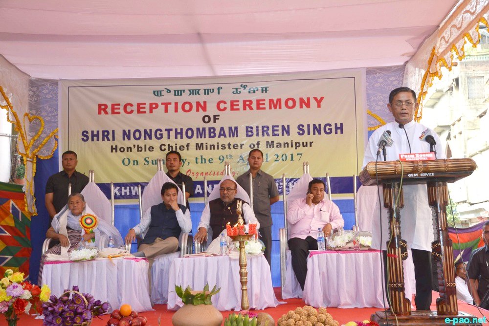 Chief Minister Nongthombam Biren Singh 'Reception Ceremony' at Khwairamband Keithel :: 9th April 2017