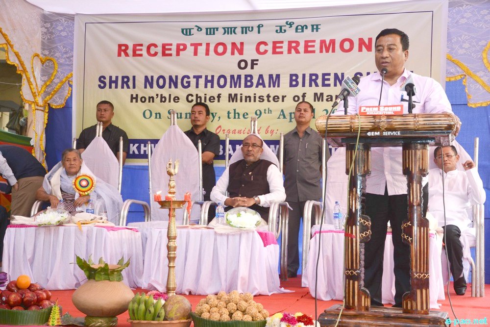 Chief Minister Nongthombam Biren Singh 'Reception Ceremony' at Khwairamband Keithel :: 9th April 2017