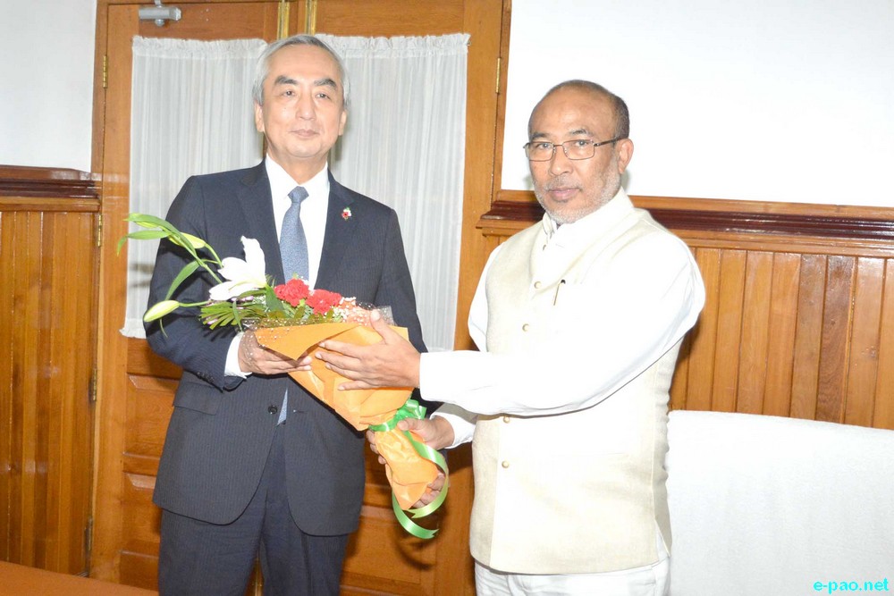 Kenji Hiramatsu, Ambassador Of Japan to India with Manipur CM N Biren at Imphal  :: 21 May 2017
