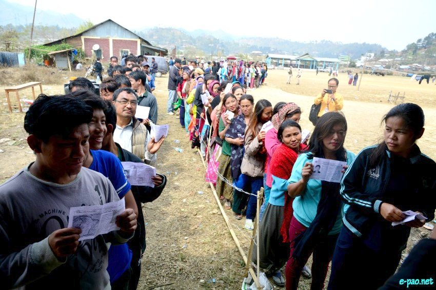 Polling for Second phase of 11th Manipur Legislative Assembly election at  Chandel District ::  08 March 2017
