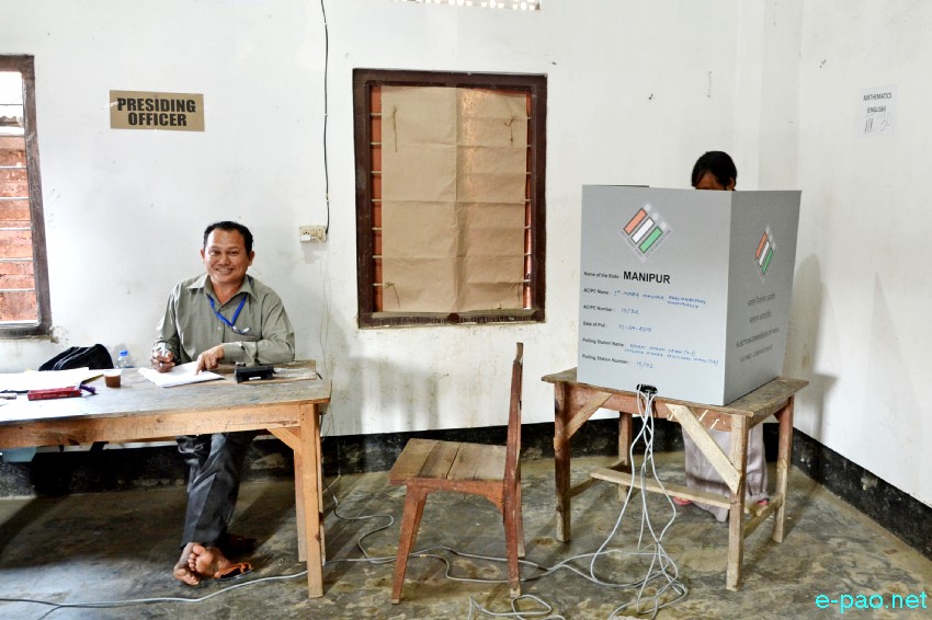 Voting for Inner Manipur Parliamentary Constituency for 17th Lok Sabha election at Imphal :: 18 April 2019