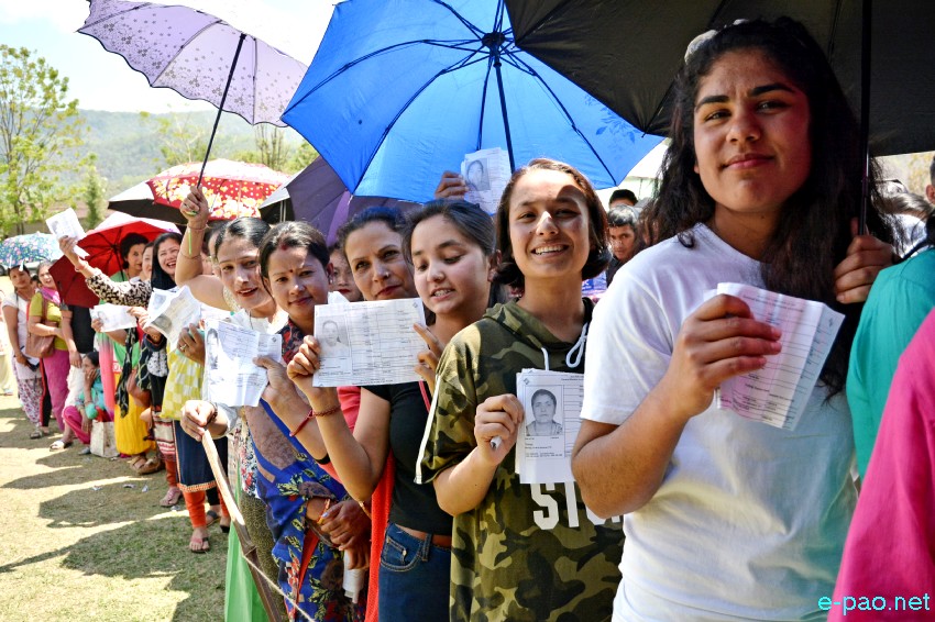 Voting for Outer Manipur Parliamentary Constituency for 17th Lok Sabha election at Kangpokpi :: 11 April 2019