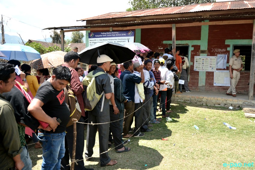 Voting for Outer Manipur Parliamentary Constituency for 17th Lok Sabha election at Kangpokpi :: 11 April 2019