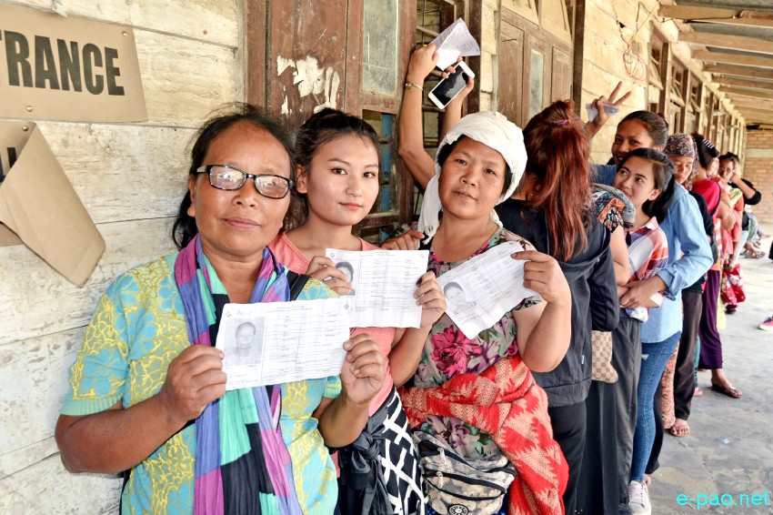  Voting for Outer Manipur Parliamentary Constituency for 17th Lok Sabha election at Kangpokpi :: 11 April 2019 