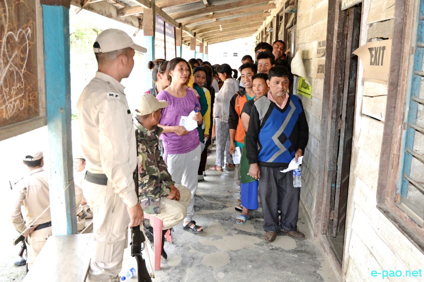 Voting for Outer Manipur Parliamentary Constituency for 17th Lok Sabha election at Kangpokpi :: 11 April 2019