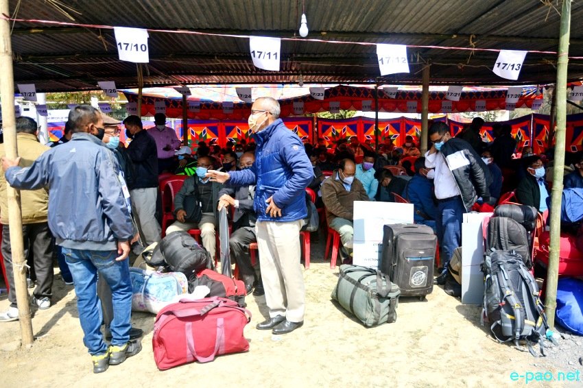 Polling officials dispatched from Imphal West DC, Lamphelpat :: February 27 2022