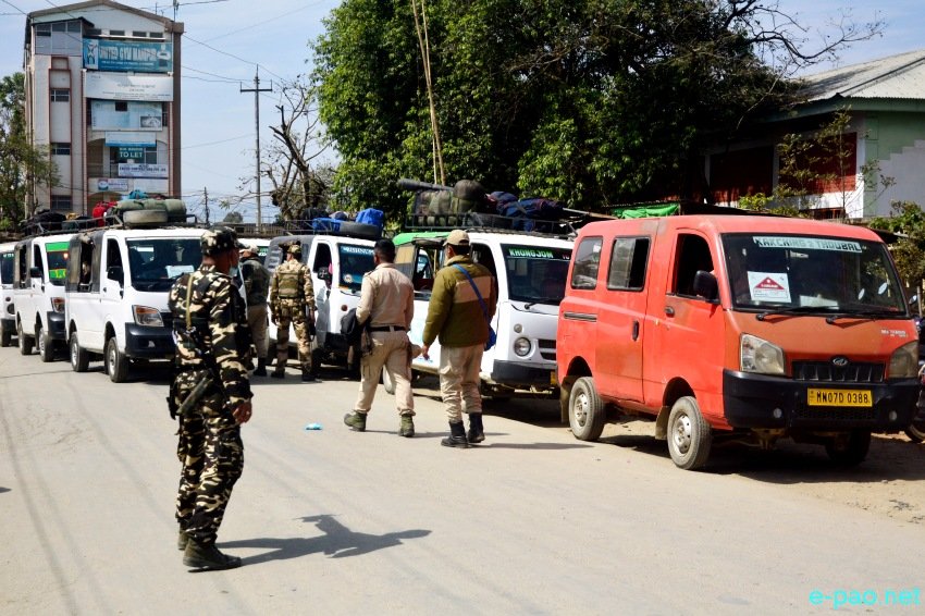 Polling officials dispatched from Imphal West DC, Lamphelpat :: February 27 2022