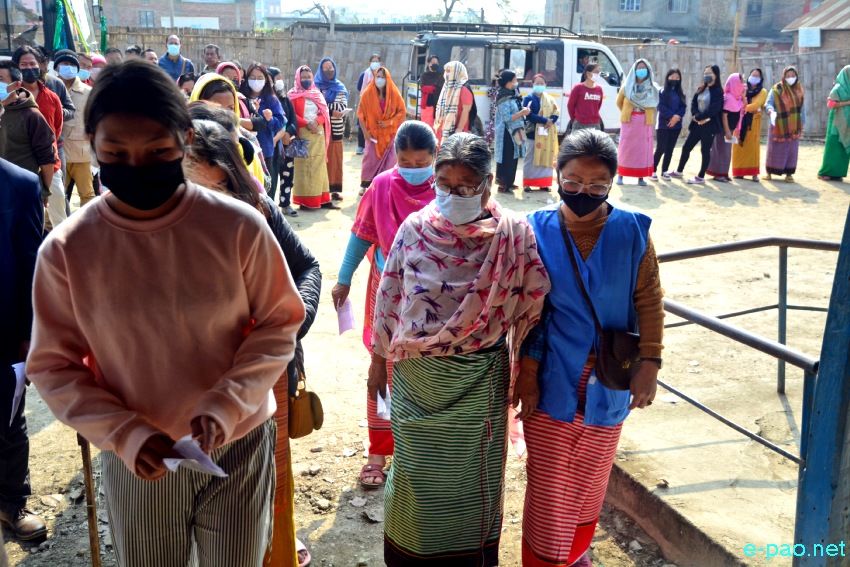 Polling  for first phase of 12th Manipur Assembly Election in Imphal East & West :: February 28 2022
