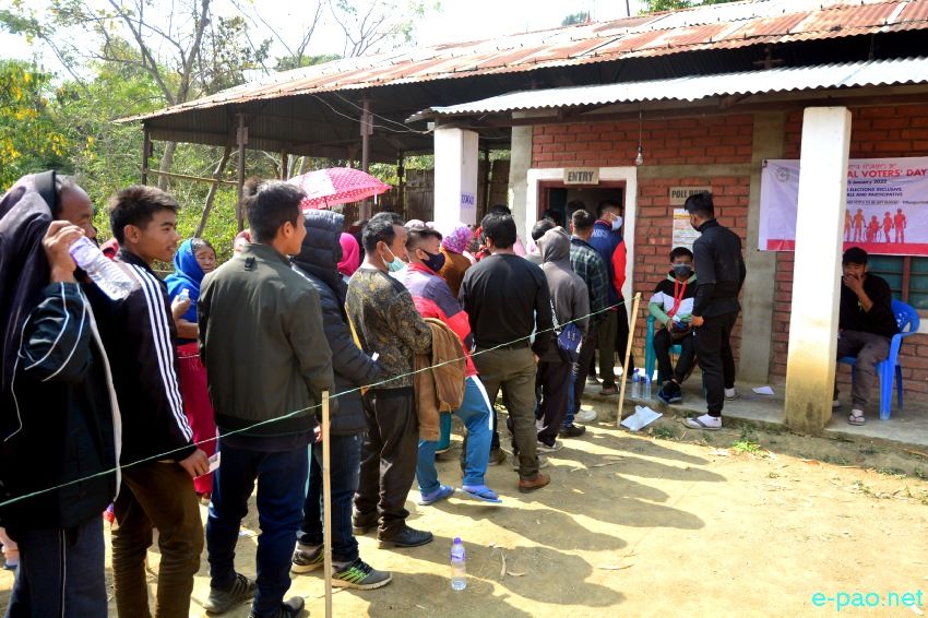Polling  for first phase of 12th Manipur Assembly Election in Imphal East & West :: February 28 2022