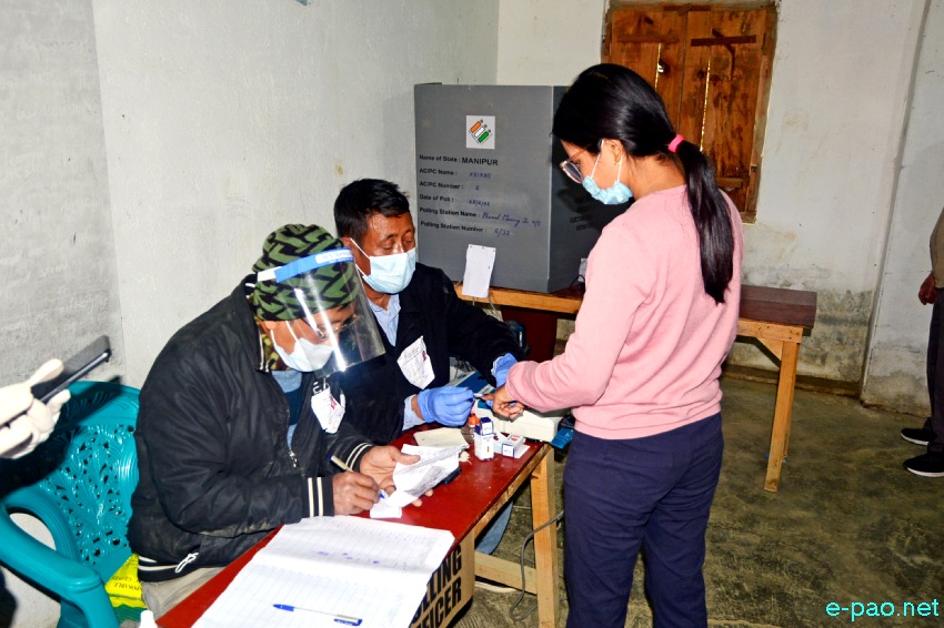 Polling  for first phase of 12th Manipur Assembly Election in Imphal East & West :: February 28 2022