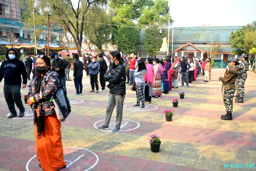 Polling  for first phase of 12th Manipur Assembly Election in Imphal East & West :: February 28 2022